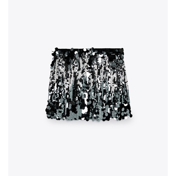 Zara Short Sequin Skirt - Picture 6 of 8